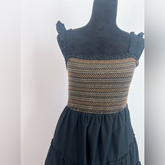 J. Crew Ruffle Sleeve Smocked Sun Embroidered Mini Dress Size Small - Picture 2 of 11